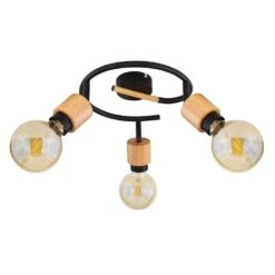 Globo JORNA Strahler Holz Hell, Schwarz, 3-flammig -Lampe Verkäufe globo jorna strahler 54031 3 3