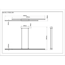 Globo Kirina Hängeleuchte LED Schwarz, 1-flammig -Lampe Verkäufe globo kirina haengeleuchte 67342 24h 3