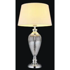 Globo Leila Tischleuchte Chrom, Transparent, Klar, 1-flammig -Lampe Verkäufe globo leila tischleuchte 24143w 4