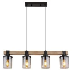 Globo LILA Pendelleuchte Braun, Schwarz, 4-flammig -Lampe Verkäufe globo lila pendelleuchte 15555 4h 2