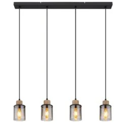 Globo REID Hängeleuchte Schwarz, 4-flammig -Lampe Verkäufe globo reid haengeleuchte 15707 4h 2