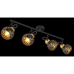 Globo SARRA Deckenleuchte Schwarz, 4-flammig -Lampe Verkäufe globo sarra deckenleuchte 54055 4 5