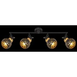 Globo SARRA Deckenleuchte Schwarz, 4-flammig -Lampe Verkäufe globo sarra deckenleuchte 54055 4 6