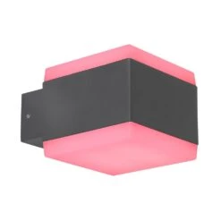 Globo SLICE Außenleuchte LED Anthrazit, 1-flammig, Farbwechsler -Lampe Verkäufe globo slice aussenleuchte 34173rgbsh 7