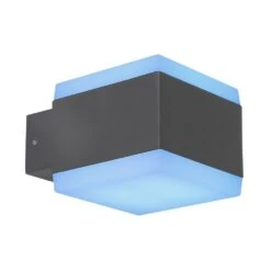 Globo SLICE Außenleuchte LED Anthrazit, 1-flammig, Farbwechsler -Lampe Verkäufe globo slice aussenleuchte 34173rgbsh 9