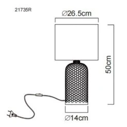 Globo Sofia Tischleuchte Rot, 1-flammig -Lampe Verkäufe globo sofia tischleuchte 21735r 9