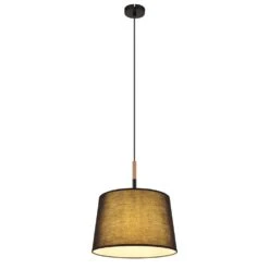 Globo TL Hängeleuchte Naturfarben, Schwarz, 1-flammig