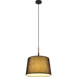 Globo TL Hängeleuchte Naturfarben, Schwarz, 1-flammig -Lampe Verkäufe globo tl haengeleuchte 21629h 2