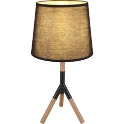 Globo TL Tischleuchte Naturfarben, Schwarz, 1-flammig -Lampe Verkäufe globo tl tischleuchte 21629t 2