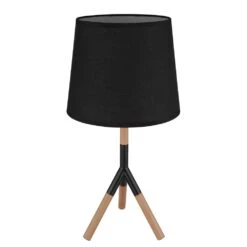 Globo TL Tischleuchte Naturfarben, Schwarz, 1-flammig -Lampe Verkäufe globo tl tischleuchte 21629t 3