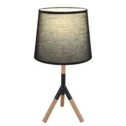 Globo TL Tischleuchte Naturfarben, Schwarz, 1-flammig -Lampe Verkäufe globo tl tischleuchte 21629t 6