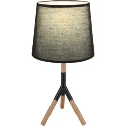 Globo TL Tischleuchte Naturfarben, Schwarz, 1-flammig -Lampe Verkäufe globo tl tischleuchte 21629t 7