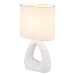 Globo Triangle Tischleuchte Weiß, 1-flammig