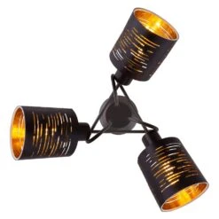Globo TUNNO Deckenleuchte Schwarz, 3-flammig -Lampe Verkäufe globo tunno deckenleuchte 15342 3d 2