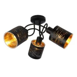 Globo TUNNO Deckenleuchte Schwarz, 3-flammig -Lampe Verkäufe globo tunno deckenleuchte 15342 3d 4