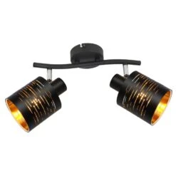 Globo TUNNO Strahler Schwarz, 2-flammig -Lampe Verkäufe globo tunno strahler 15342 2 5