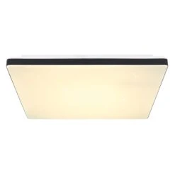 Globo ULLY Deckenpanel LED Schwarz, Weiß, 1-flammig, Fernbedienung, Farbwechsler -Lampe Verkäufe globo ully deckenpanel 48025bsh 2