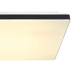 Globo ULLY Deckenpanel LED Schwarz, Weiß, 1-flammig, Fernbedienung, Farbwechsler -Lampe Verkäufe globo ully deckenpanel 48025bsh 4