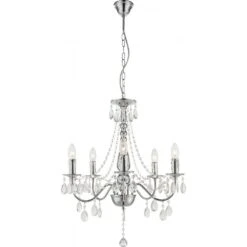 Globo WILLIAM Kronleuchter Chrom, 5-flammig