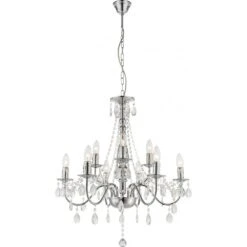 Globo WILLIAM Kronleuchter Chrom, 9-flammig