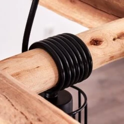 Gondo Pendelleuchte Holz Hell, Schwarz, 4-flammig -Lampe Verkäufe gondo pendelleuchte h3422601 5