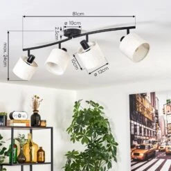 Granja Deckenleuchte Schwarz, 4-flammig -Lampe Verkäufe granja deckenleuchte h3784884 3