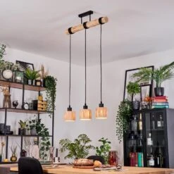 Granja Hängeleuchte Naturfarben, Schwarz, 3-flammig