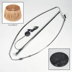 Granja Stehleuchte 45 Cm Chrom, Schwarz, 1-flammig -Lampe Verkäufe granja stehleuchte 45 cm h3957264 4