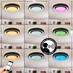 Grimacco Deckenleuchte LED Schwarz, 1-flammig, Farbwechsler -Lampe Verkäufe grimacco deckenleuchte h3383476 1