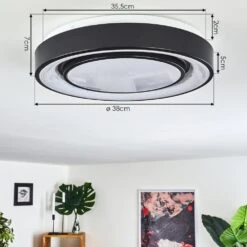 Grimacco Deckenleuchte LED Schwarz, 1-flammig, Farbwechsler -Lampe Verkäufe grimacco deckenleuchte h3383476 3