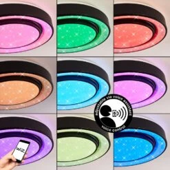 Grimacco Deckenleuchte LED Schwarz, 1-flammig, Farbwechsler -Lampe Verkäufe grimacco deckenleuchte h3383476 8