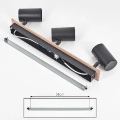 Guardais Deckenleuchte Braun, Holzoptik, Schwarz, 3-flammig -Lampe Verkäufe guardais deckenleuchte h3760291 4