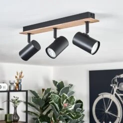 Guardais Deckenleuchte Braun, Holzoptik, Schwarz, 3-flammig -Lampe Verkäufe guardais deckenleuchte h3760291 9