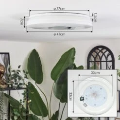 Hafdhem Deckenleuchte LED Silber, 1-flammig, Fernbedienung -Lampe Verkäufe hafdhem deckenleuchte h3834558 3