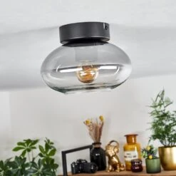 Haikala Deckenleuchte Klar, Rauchfarben, 1-flammig -Lampe Verkäufe haikala deckenleuchte h3667002 13