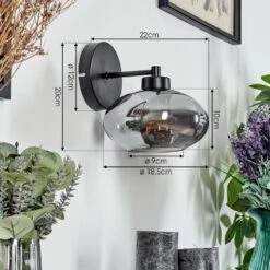 Haikala Wandleuchte Schwarz, 1-flammig -Lampe Verkäufe haikala wandleuchte h3777008 3