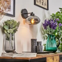 Haikala Wandleuchte Schwarz, 1-flammig -Lampe Verkäufe haikala wandleuchte h3777008 8