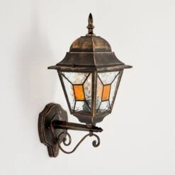 Halla Außenwandleuchte Antik, Gold, Schwarz, 1-flammig -Lampe Verkäufe halla aussenwandleuchte h3569139 1