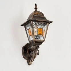 Halla Außenwandleuchte Antik, Gold, Schwarz, 1-flammig -Lampe Verkäufe halla aussenwandleuchte h3569139 10