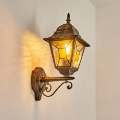 Halla Außenwandleuchte Antik, Gold, Schwarz, 1-flammig -Lampe Verkäufe halla aussenwandleuchte h3569139 6