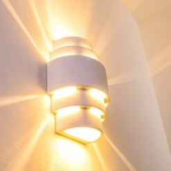 Handan Wandleuchte Weiß, 1-flammig -Lampe Verkäufe handan wandleuchte h329 9