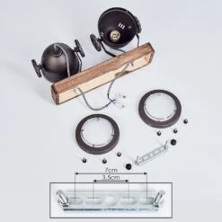 Herford Deckenleuchte Braun, Holz Dunkel, 2-flammig -Lampe Verkäufe herford deckenleuchte h3017333 4