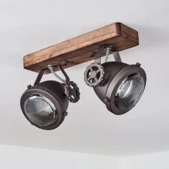 Herford Deckenleuchte Braun, Holz Dunkel, 2-flammig -Lampe Verkäufe herford deckenleuchte h3017333 7