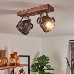 Herford Deckenleuchte Braun, Holz Dunkel, 2-flammig -Lampe Verkäufe herford deckenleuchte h3017333 8