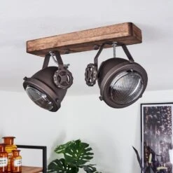 Herford Deckenleuchte Braun, Holz Dunkel, 2-flammig -Lampe Verkäufe herford deckenleuchte h3017333 9