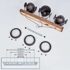 Herford Deckenleuchte Holz Dunkel, 3-flammig -Lampe Verkäufe herford deckenleuchte h3017340 4