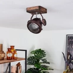 Herford Deckenleuchte Holz Dunkel, Rostfarben, 1-flammig -Lampe Verkäufe herford deckenleuchte h3415177 9