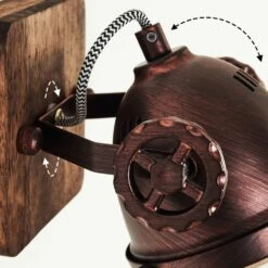 Herford Wandleuchte Holz Dunkel, Rostfarben, 1-flammig -Lampe Verkäufe herford wandleuchte h3017357 5