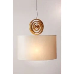 Holländer ANDREE Hängeleuchte Gold, Weiß, 1-flammig