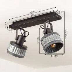 Holsa Deckenleuchte Schwarz, 2-flammig -Lampe Verkäufe holsa deckenleuchte h3444207 3